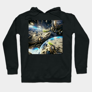 EARTH INVASION ORIGINAL AI DIGITALLY GENERATED ARTWORK Hoodie